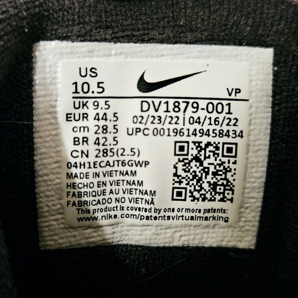 Nike Air More Uptempo '96 Black Action Grape Sneakers DV1879-001 Men's Size 10.5 - Picture 10 of 10